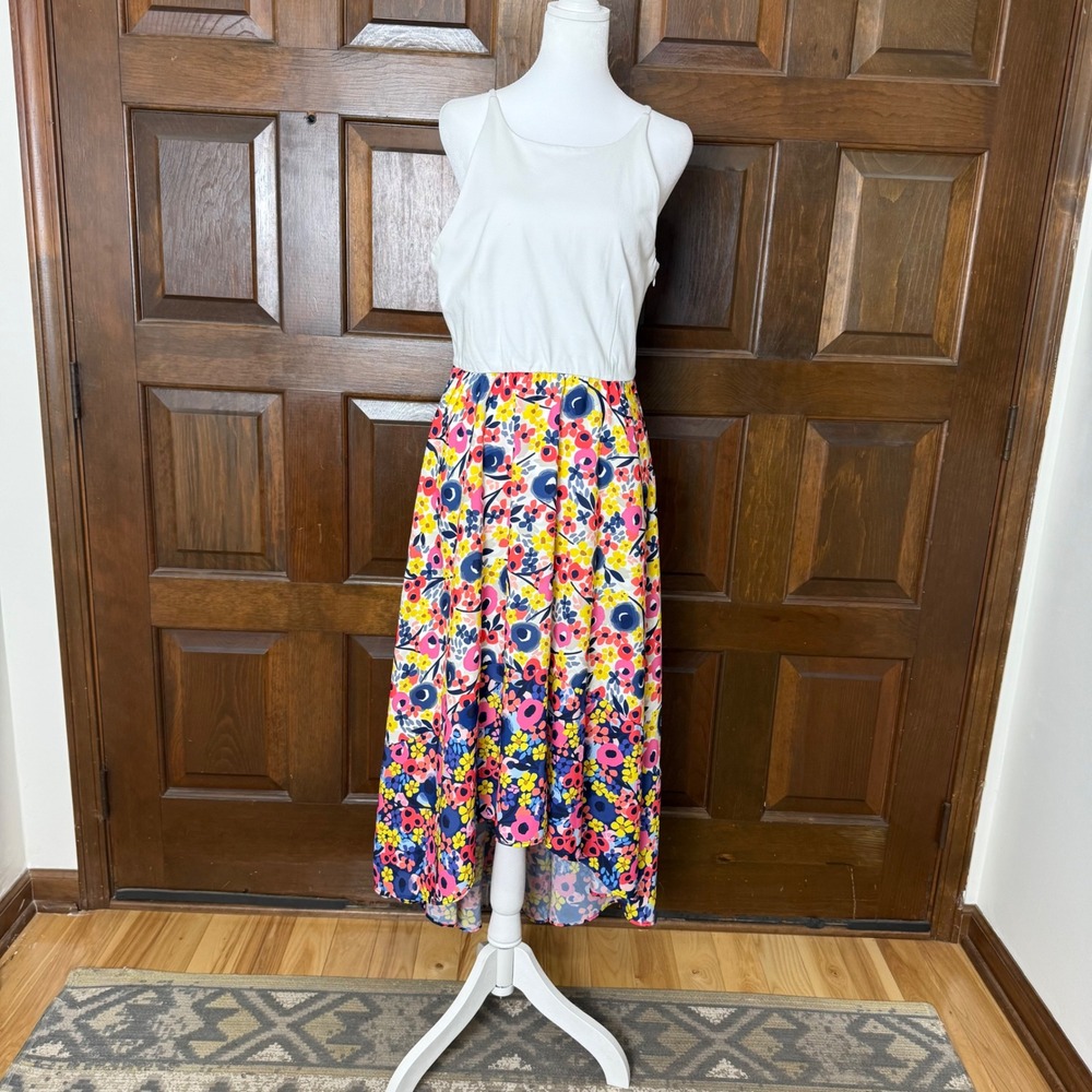 Anthropologie x Hutch Bethanie High Low Floral Dress Women's Size Medium Halter